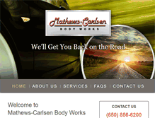 Tablet Screenshot of mathewscarlsen.com